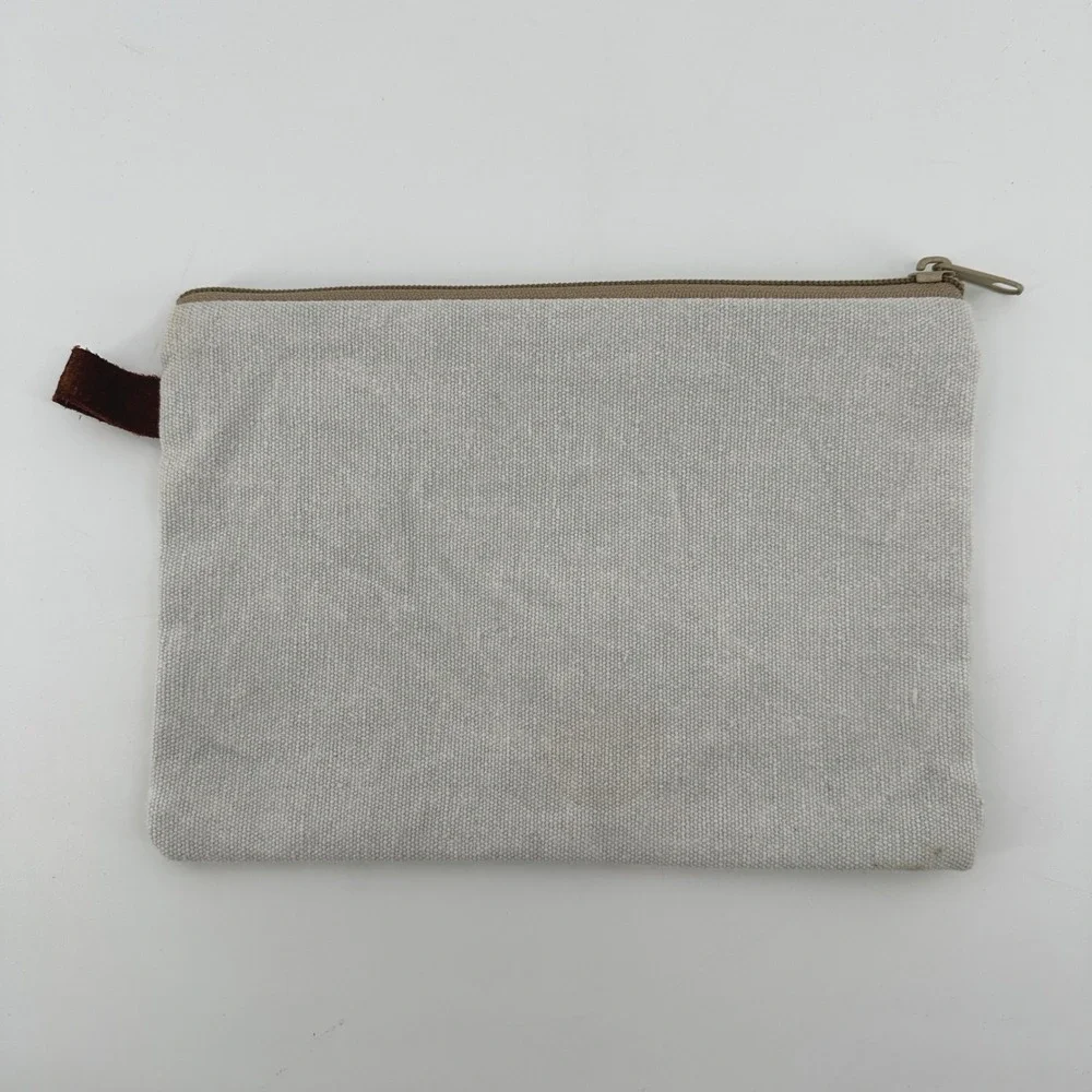 Fragonard Saint-Tropez Canvas Zipper Pouch Cosmetic Travel Bag French Riviera